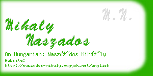 mihaly naszados business card